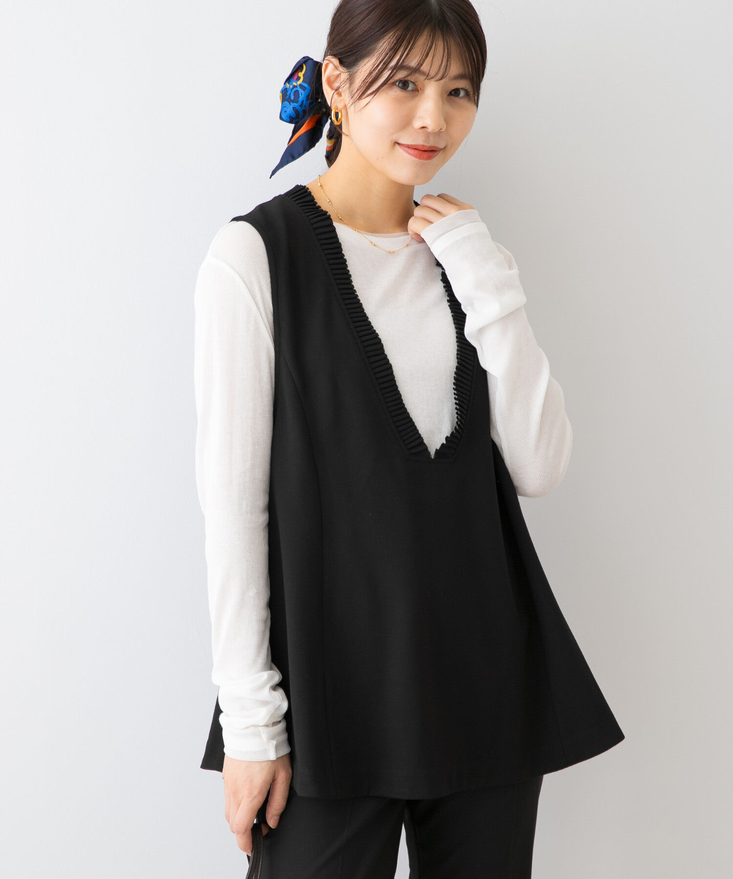 URBAN RESEARCH ROSSO「F by ROSSO　プリーツデザインジレ」|ベスト・ジレ|