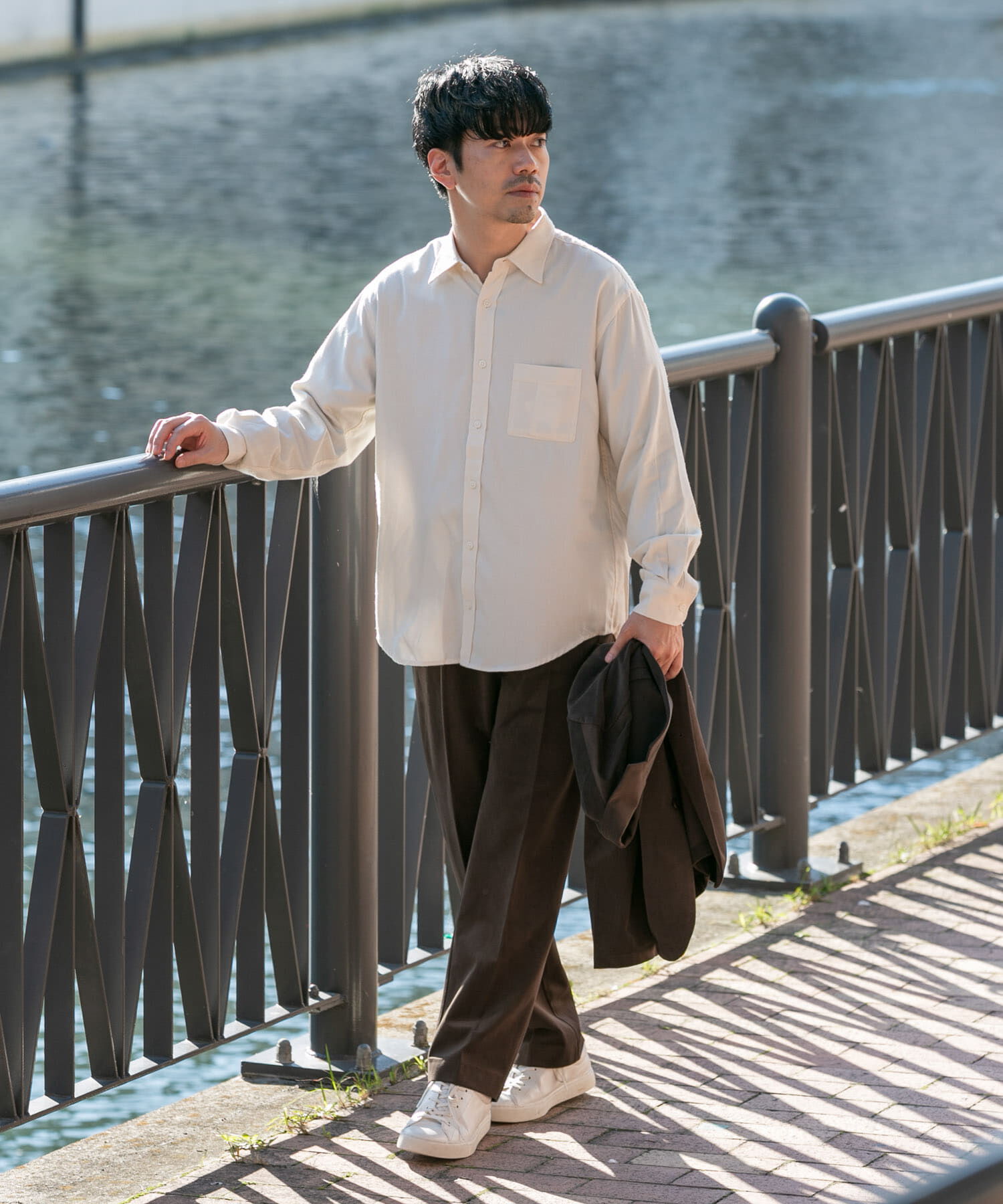 URBAN RESEARCH ROSSO「『蓄熱 / XLサイズあり』アーバンリラックスサーモネルレギュラーシャツ」|シャツ・ブラウス|