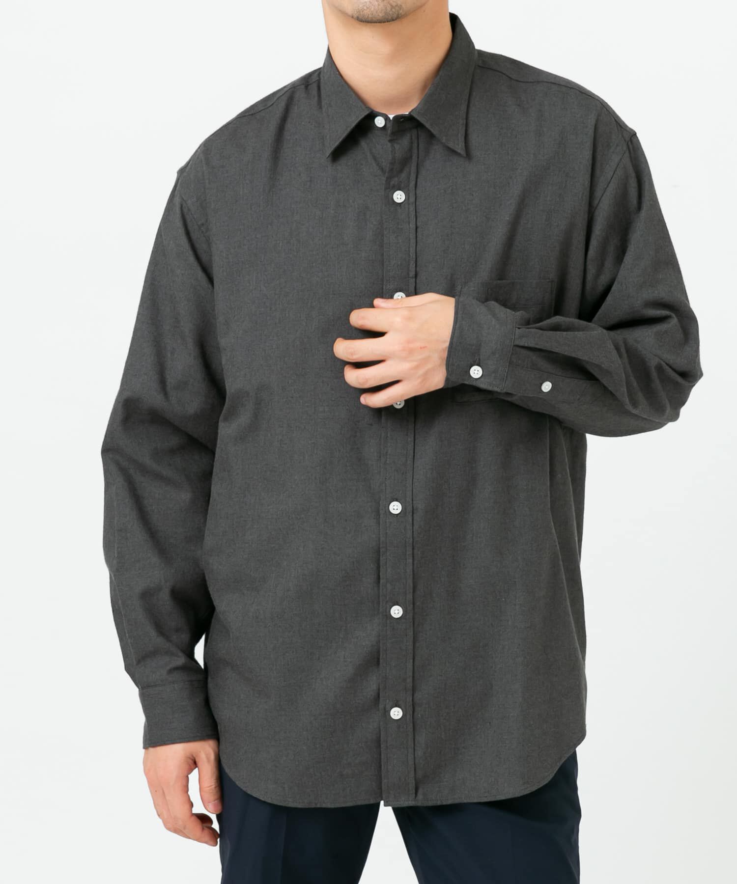 URBAN RESEARCH ROSSO「『蓄熱 / XLサイズあり』アーバンリラックスサーモネルレギュラーシャツ」|シャツ・ブラウス|