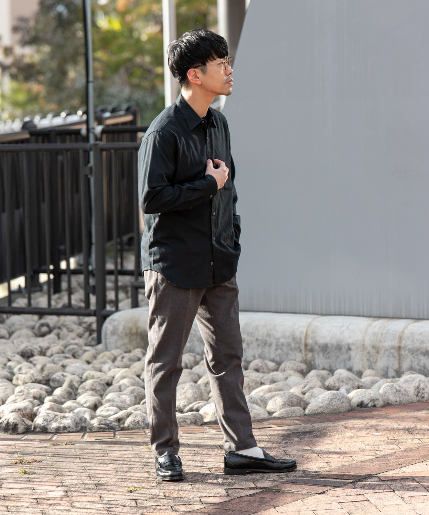 URBAN RESEARCH ROSSO「『蓄熱 / XLサイズあり』アーバンリラックスサーモネルレギュラーシャツ」|シャツ・ブラウス|