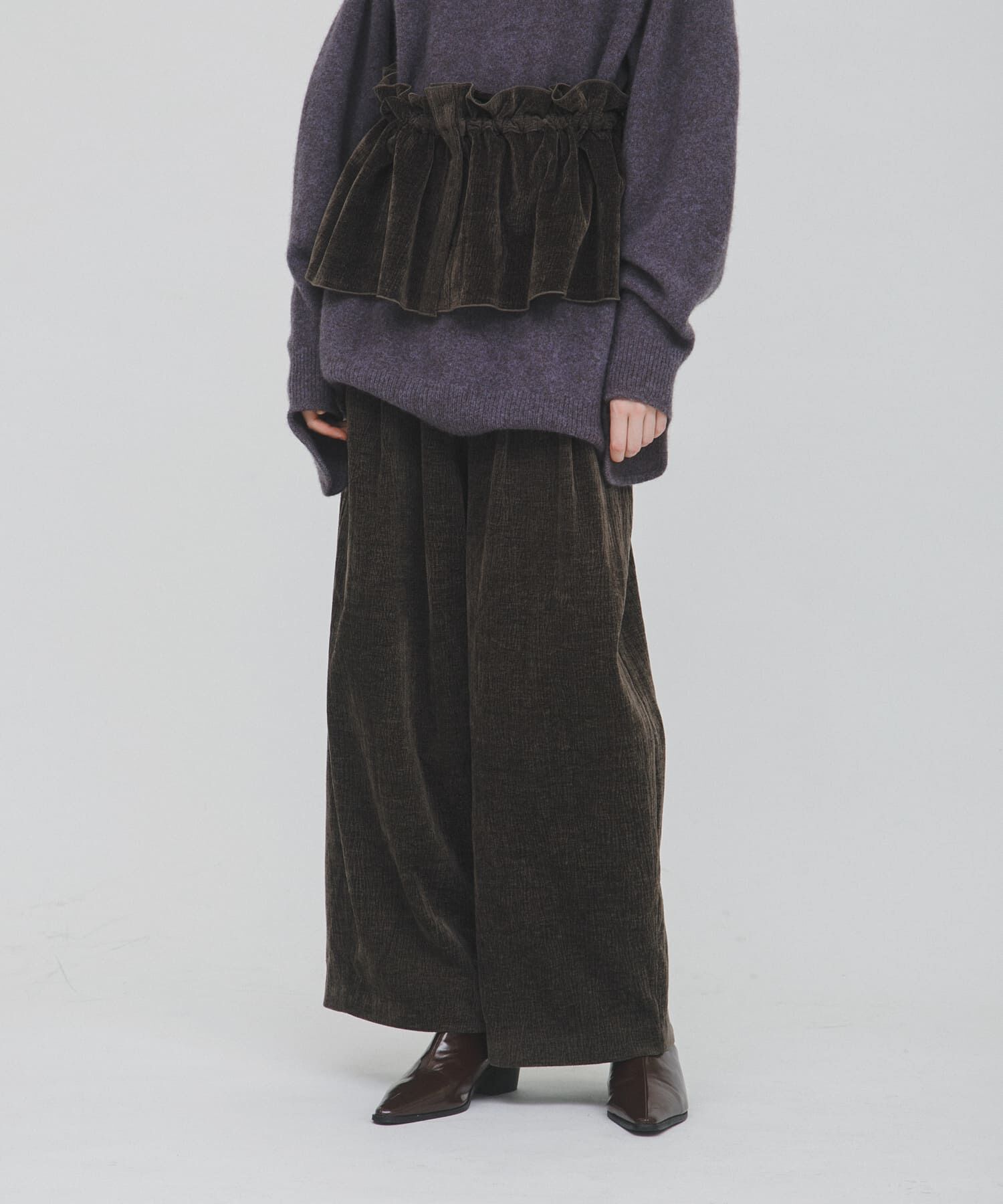 LAATO「wrinkle velor wide pants」|その他|