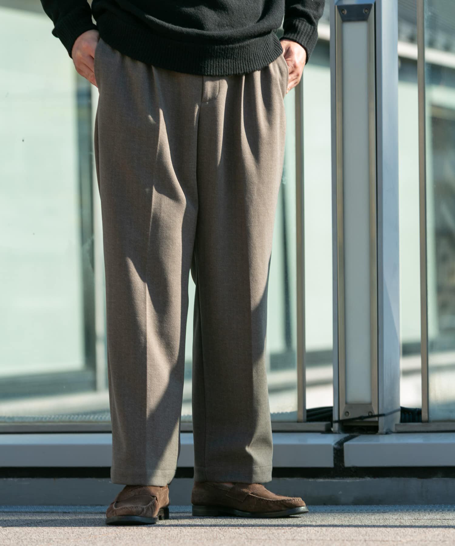 URBAN RESEARCH ROSSO「ストレッチヘリンボーン1タックワイドスラックス」|その他|