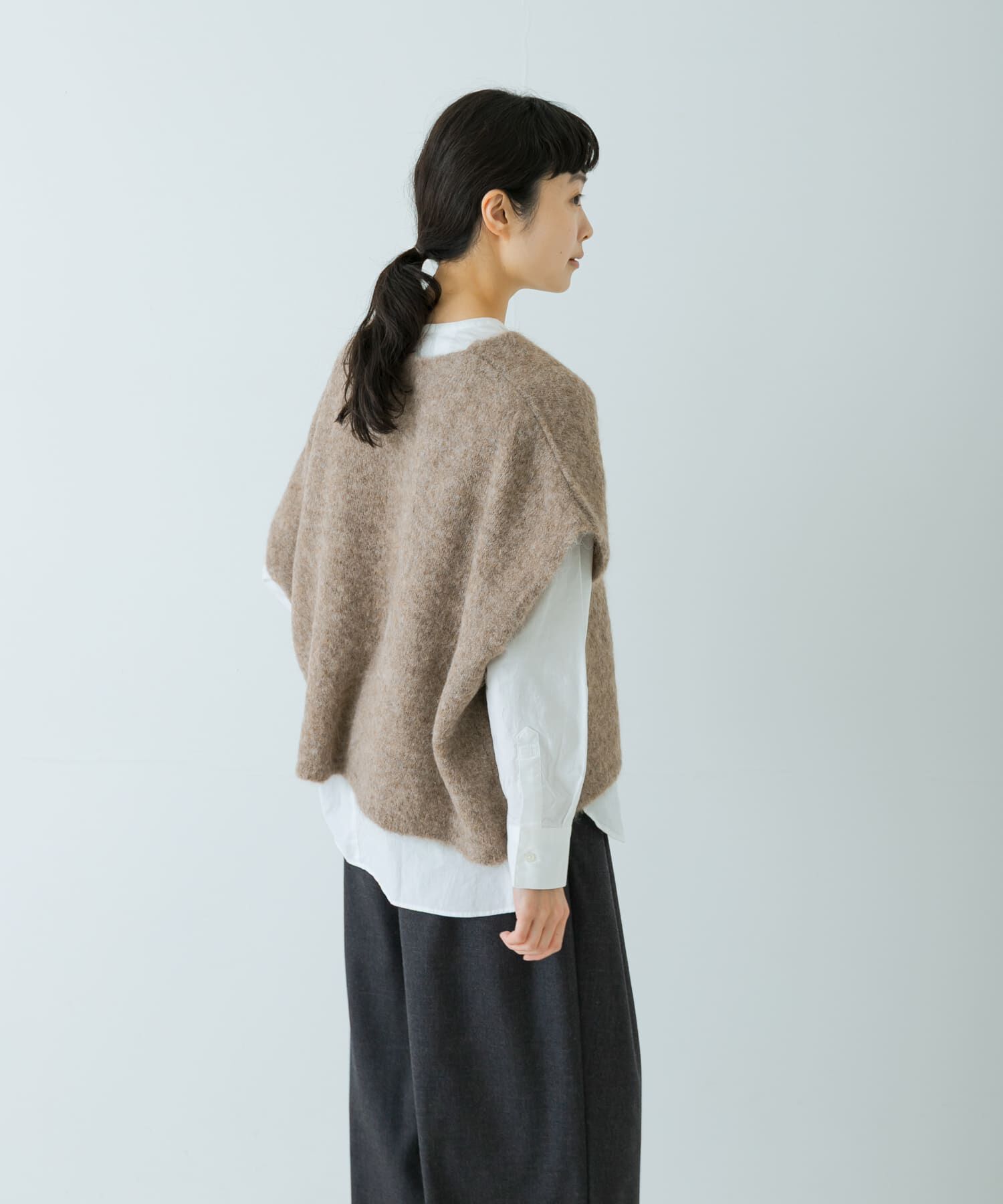 かぐれ「アルパカワイドニットベスト」|ベスト・ジレ|