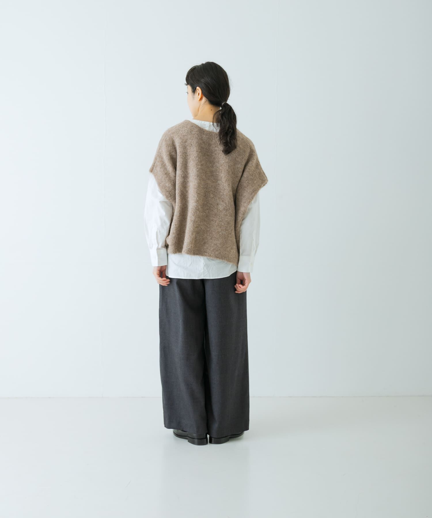 かぐれ「アルパカワイドニットベスト」|ベスト・ジレ|