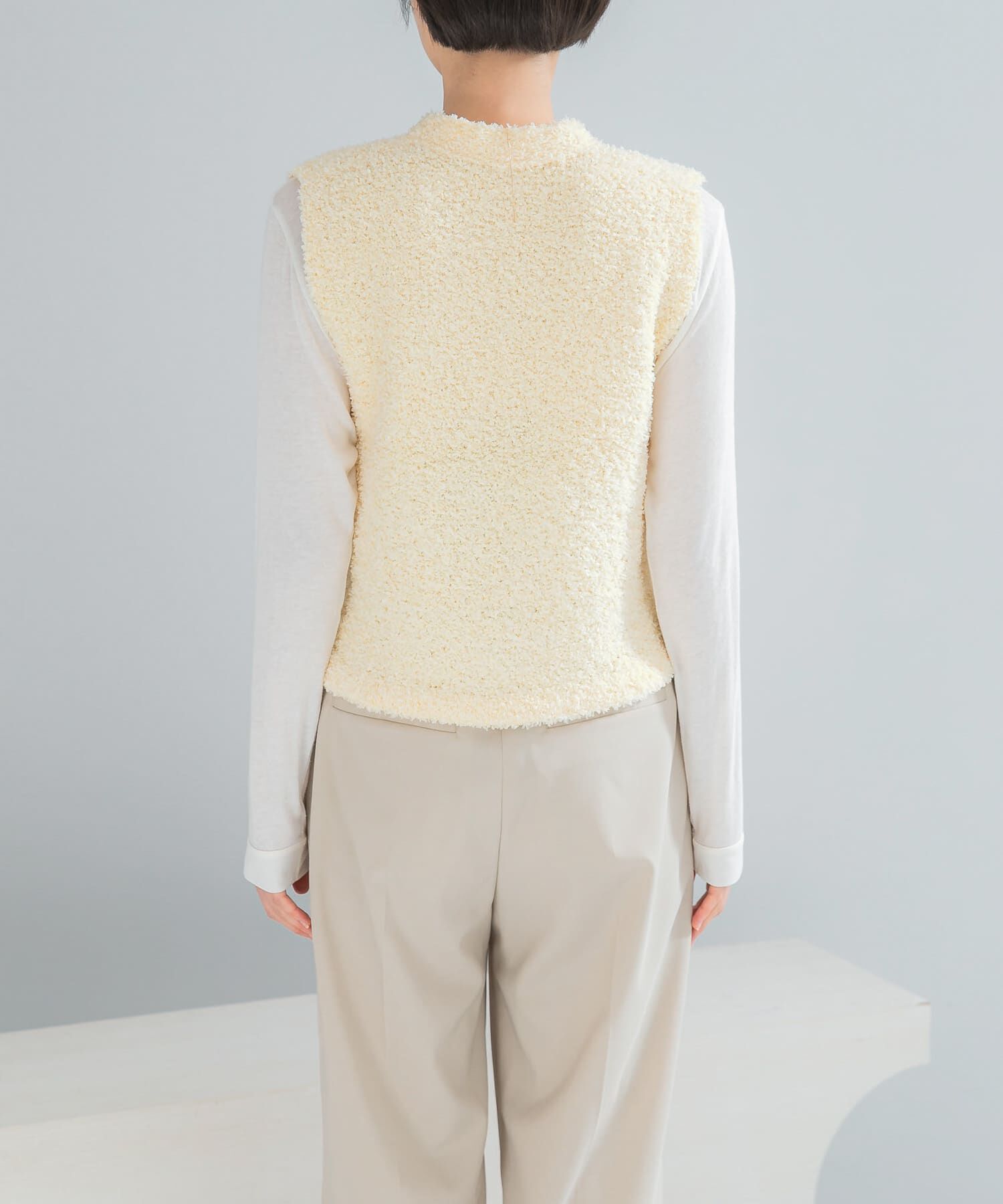 URBAN RESEARCH ROSSO「ニットツイードVネックベスト」|ベスト・ジレ|