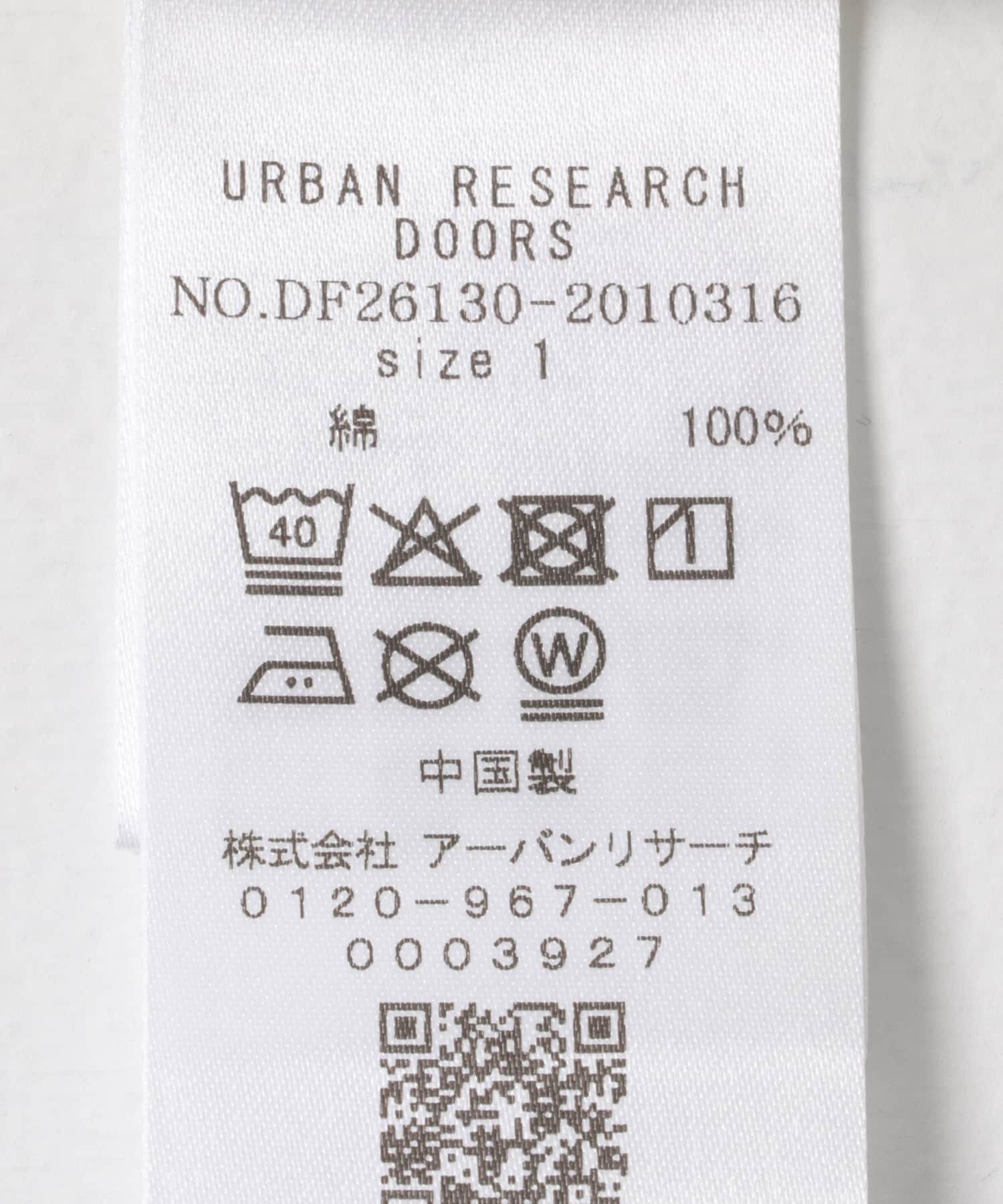 URBAN RESEARCH DOORS「FORK&SPOON　スリーブロゴクロップドTシャツ」|Tシャツ・カットソー|
