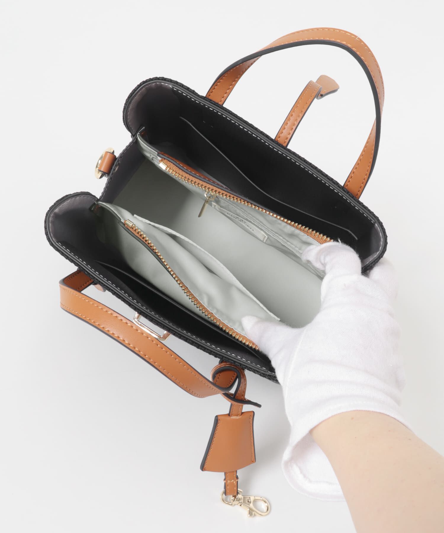 RODE SKO「チャーム付メッシュミニバッグ」|ハンドバッグ|