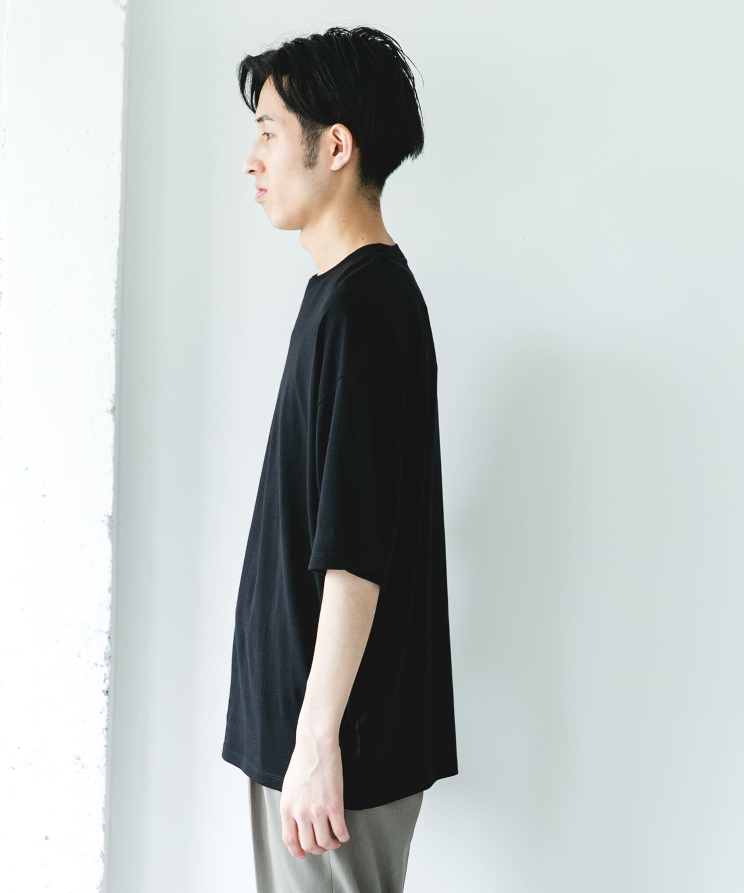 URBAN RESEARCH DOORS「PURE WOOL クルーネックショートスリーブTシャツ」|Tシャツ・カットソー|