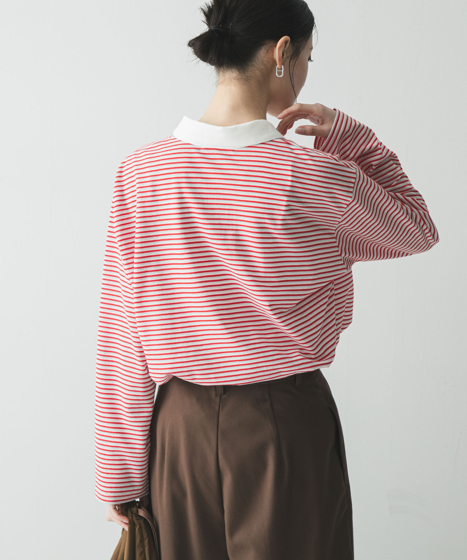 URBAN RESEARCH「シャツカラーマルチボーダーカットソー」|シャツ・ブラウス|