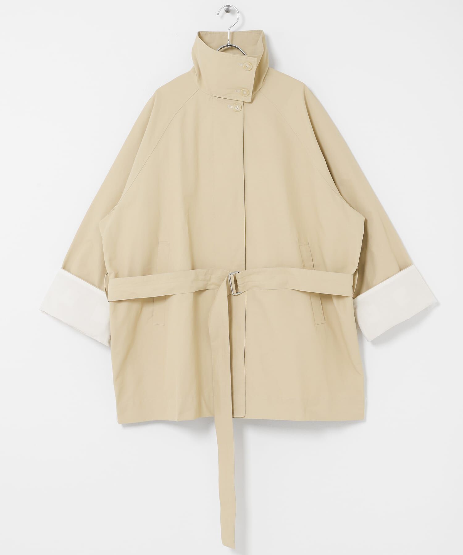  「テントラインBIGミドルコート」|ノーカラーコート|