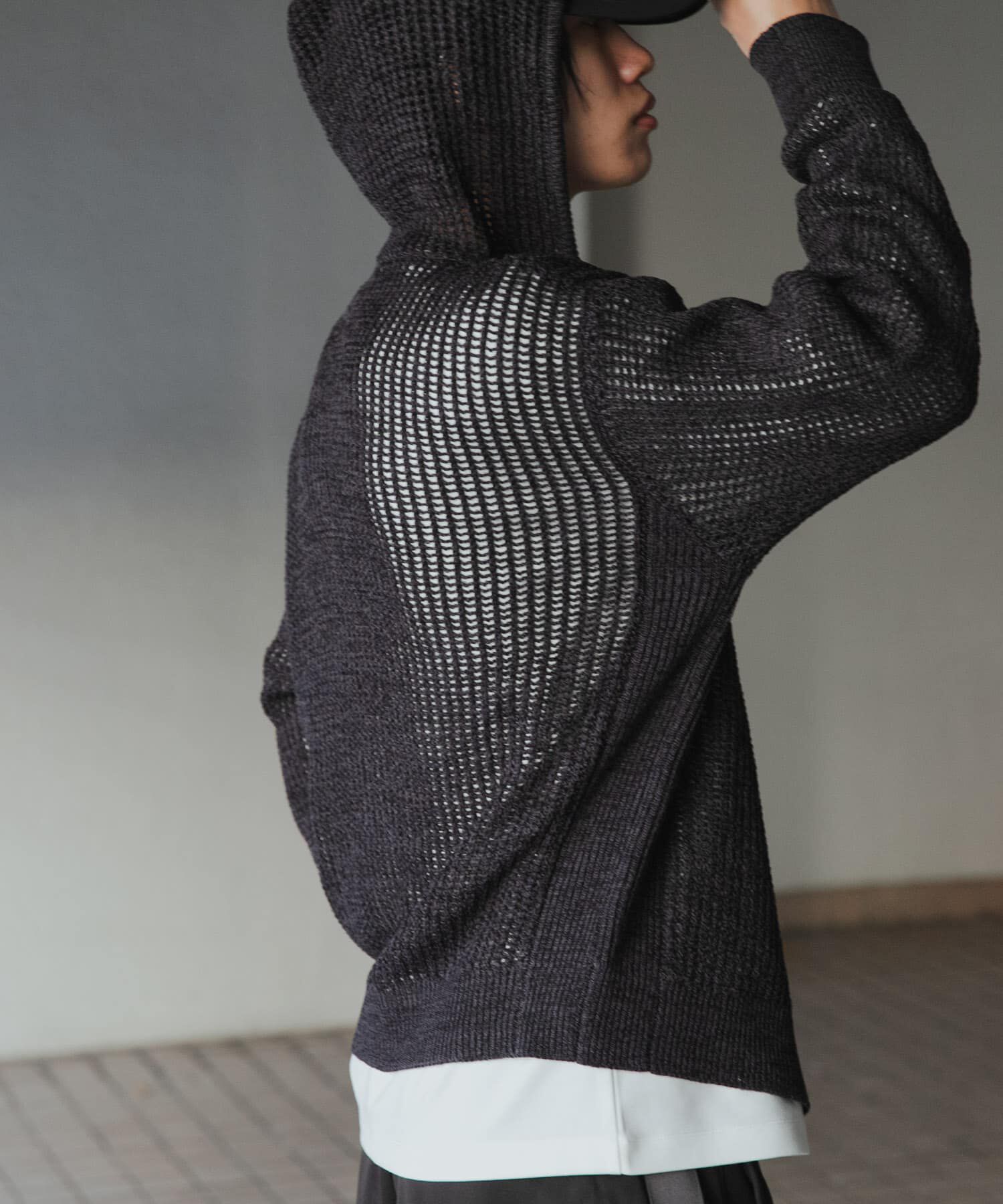 SENSE OF PLACE by URBAN RESEARCH「シアーメッシュフーディージップパーカー」|パーカー|