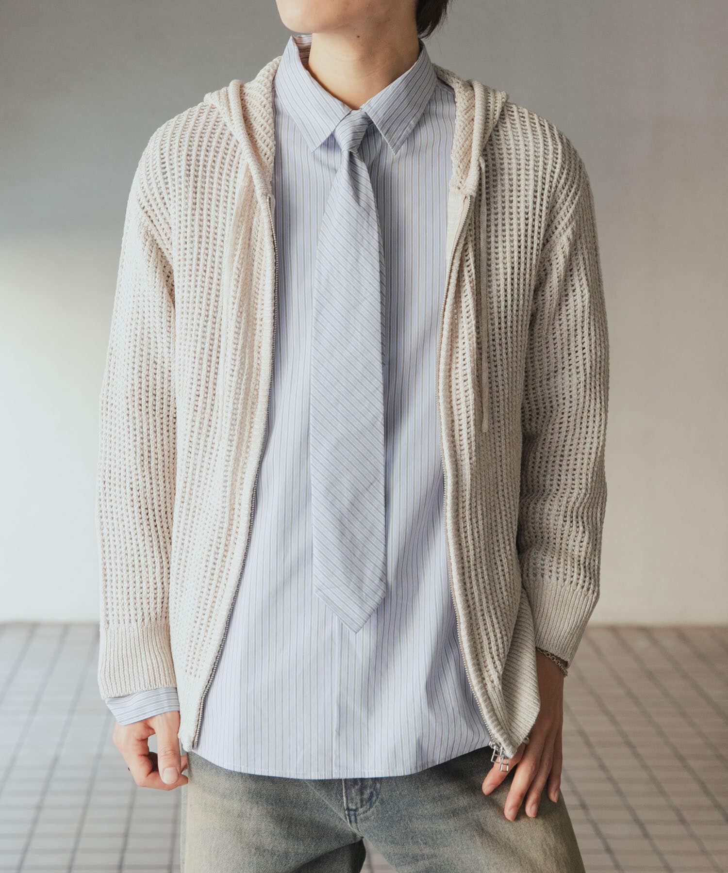 SENSE OF PLACE by URBAN RESEARCH「シアーメッシュフーディージップパーカー」|パーカー|