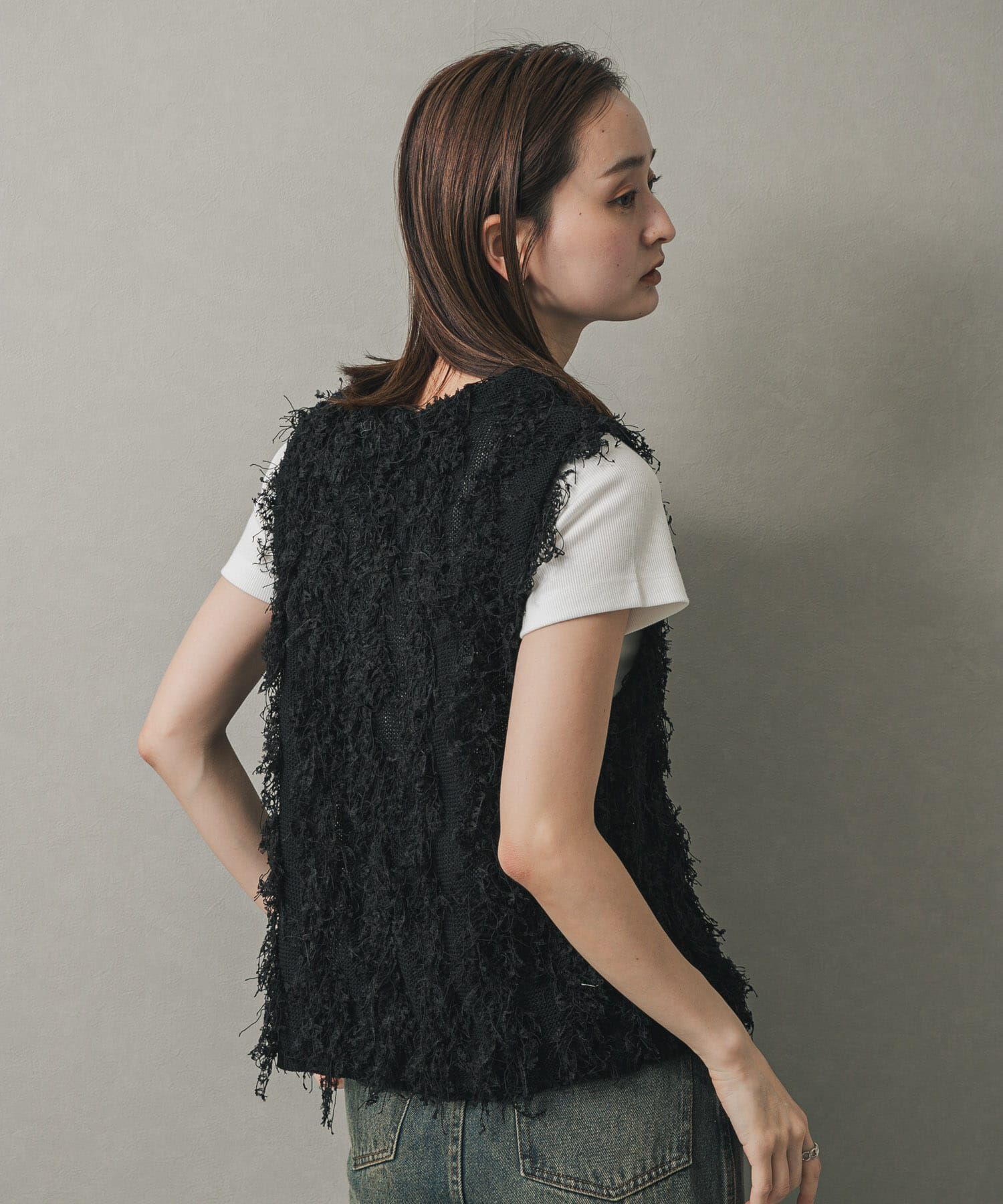 SENSE OF PLACE by URBAN RESEARCH「コードチュールフリンジベスト」|ベスト・ジレ|