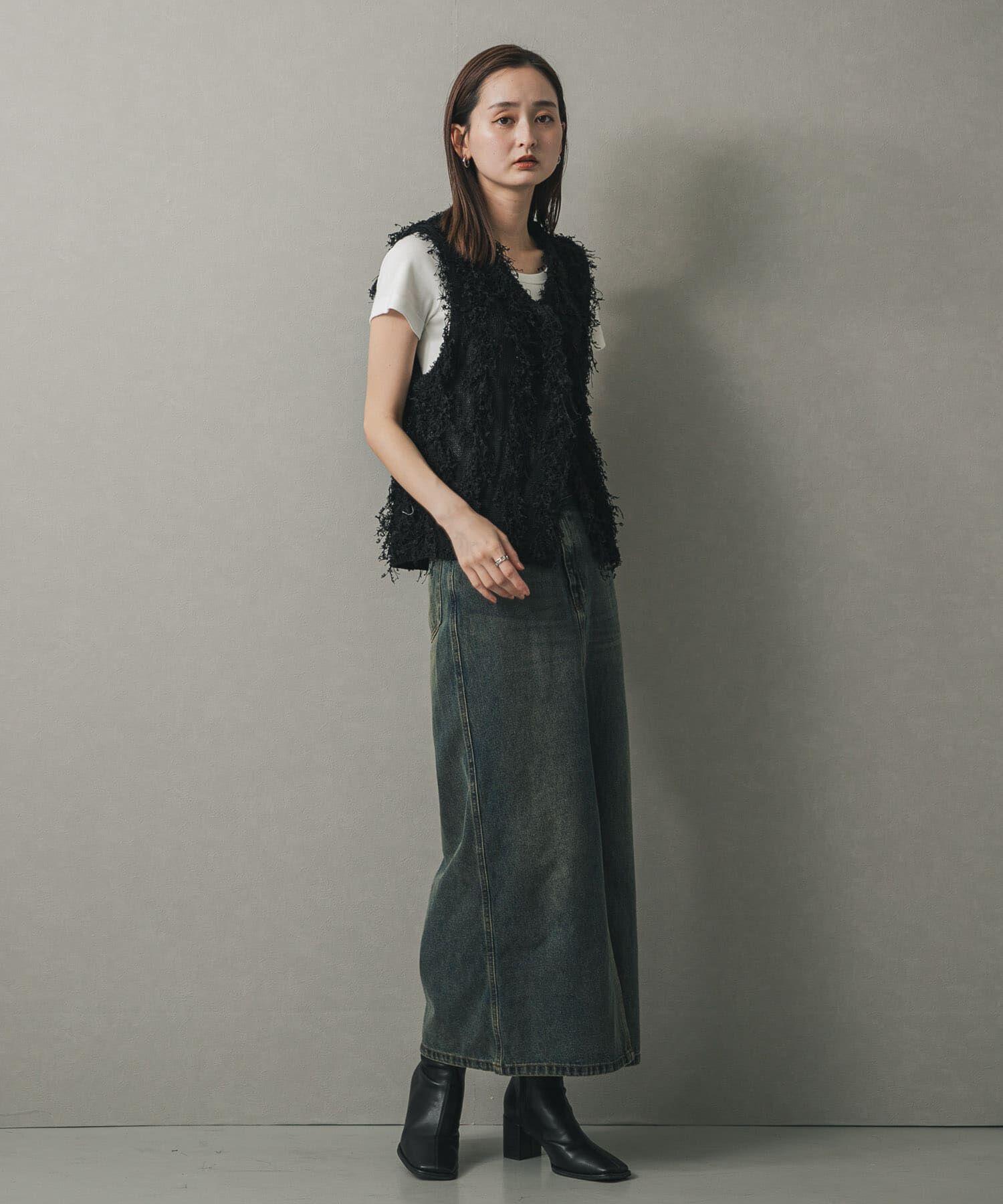 SENSE OF PLACE by URBAN RESEARCH「コードチュールフリンジベスト」|ベスト・ジレ|