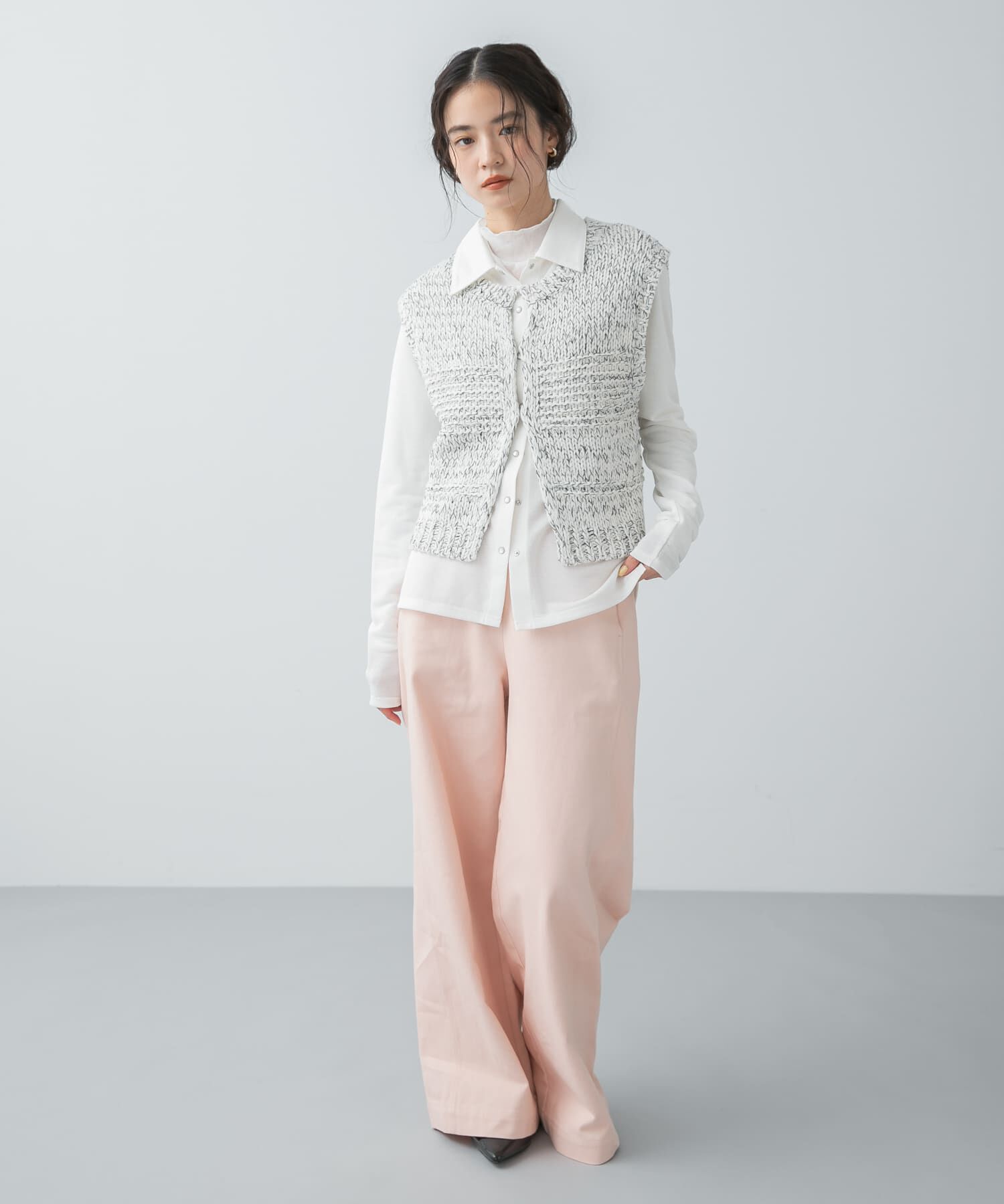 SENSE OF PLACE by URBAN RESEARCH「『洗濯可』ミックスカラーローゲージベスト」|ベスト・ジレ|