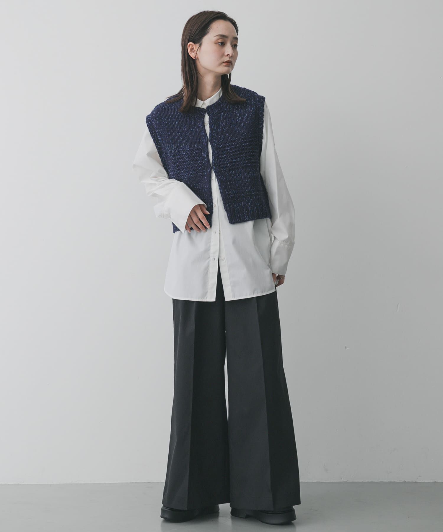 SENSE OF PLACE by URBAN RESEARCH「『洗濯可』ミックスカラーローゲージベスト」|ベスト・ジレ|