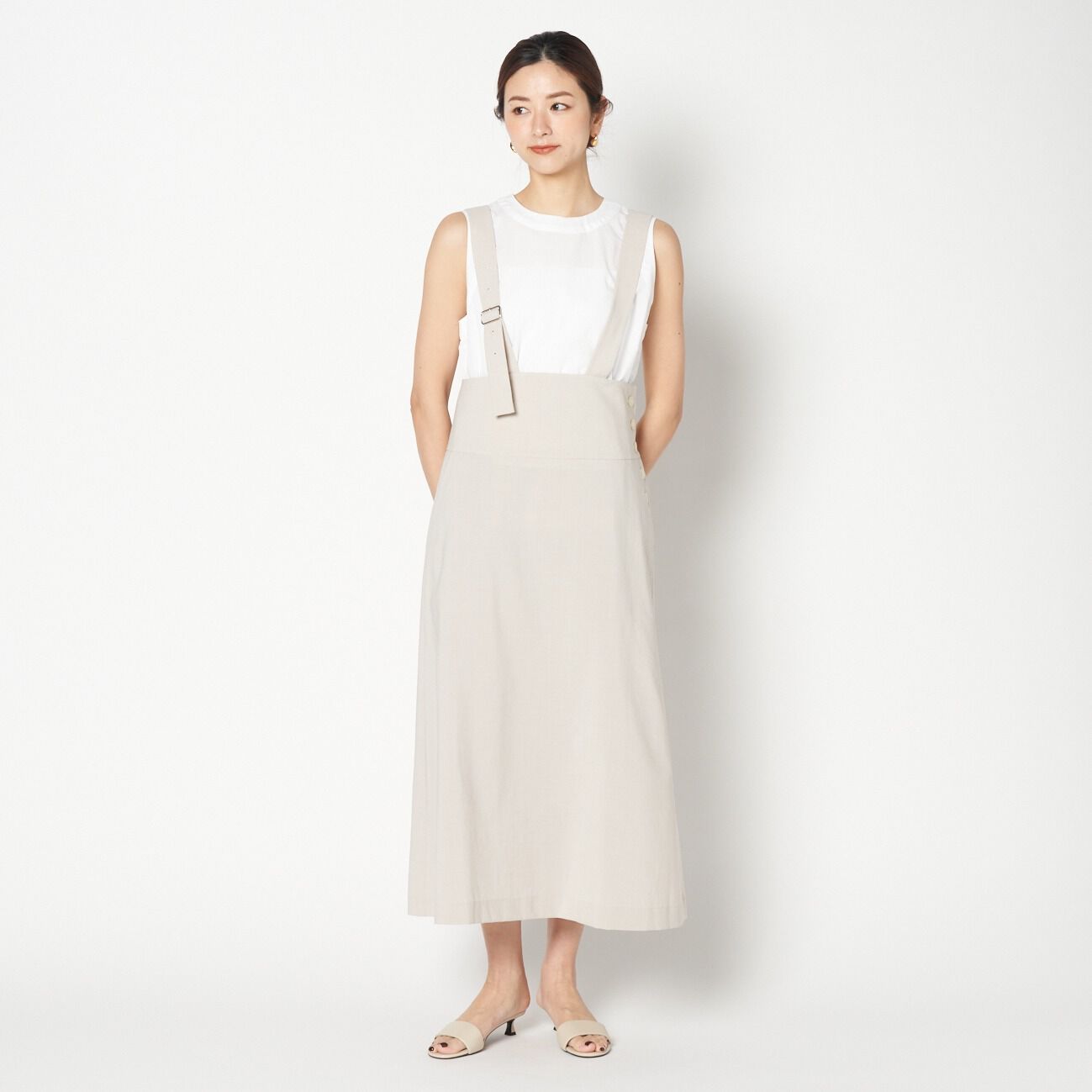 HELIOPOLE「HELIOPOLE SIDE SLIT SLEEVELESS」|シャツ・ブラウス|