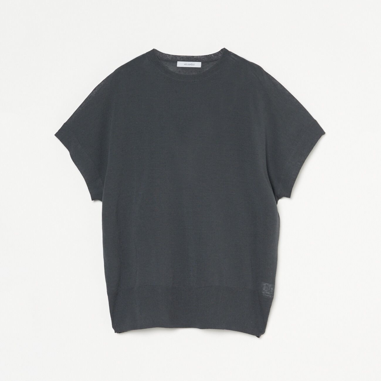 HELIOPOLE「HELIOPOLE SHEER KNIT BIG TEE」|Tシャツ・カットソー|チャコールグレー