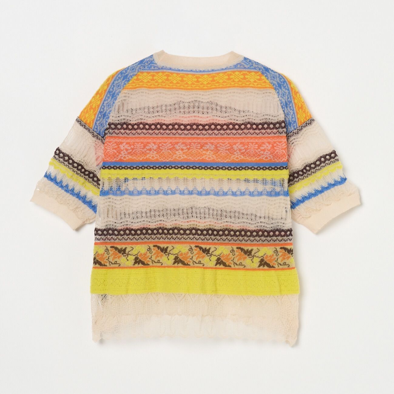  「boussole JACQUARD LACE SHORT SLEEVE」|Tシャツ・カットソー|