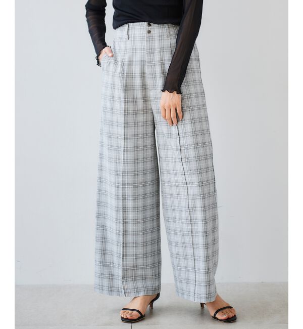 le.coeur blanc「チェックセンタープレスパンツ」|その他|