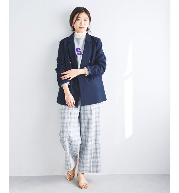 le.coeur blanc「チェックセンタープレスパンツ」|その他|