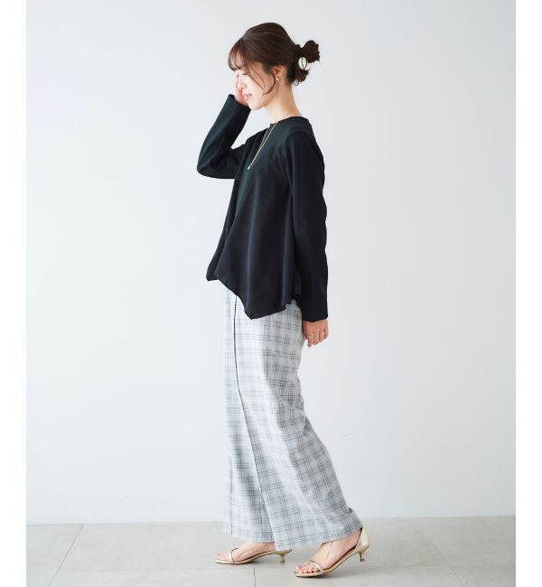 le.coeur blanc「チェックセンタープレスパンツ」|その他|