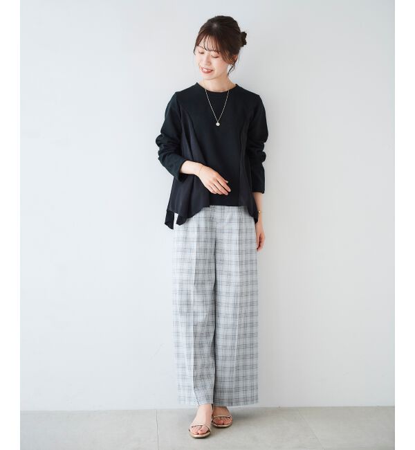 le.coeur blanc「チェックセンタープレスパンツ」|その他|