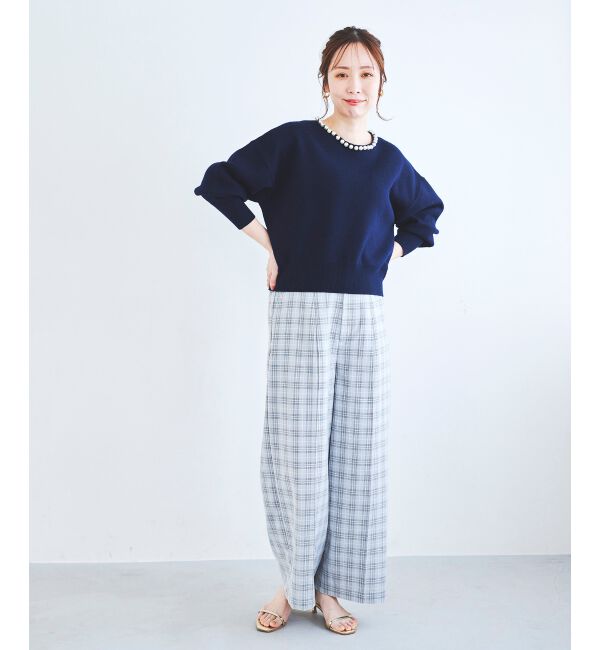 le.coeur blanc「チェックセンタープレスパンツ」|その他|