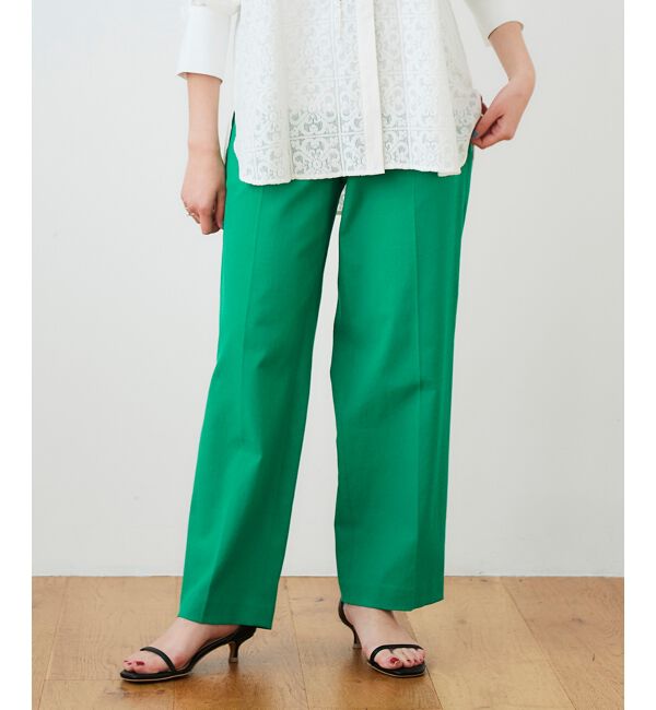 le.coeur blanc「シェルタリングセンタープレスパンツ」|その他|グリーン