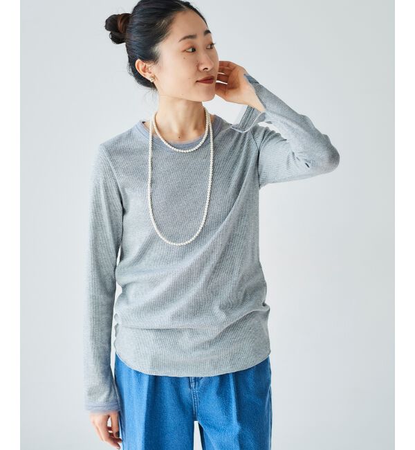 le.coeur blanc「ラメリブカットソー」|Tシャツ・カットソー|