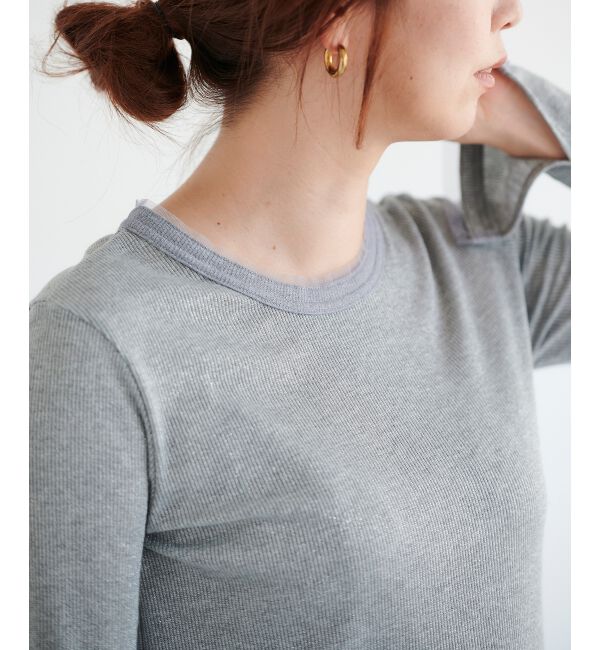 le.coeur blanc「ラメリブカットソー」|Tシャツ・カットソー|