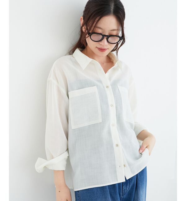 le.coeur blanc「《手洗い可能》ダブルポケットシアーシャツ」|シャツ・ブラウス|