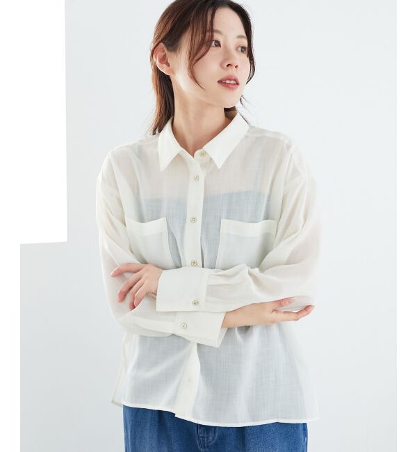 le.coeur blanc「《手洗い可能》ダブルポケットシアーシャツ」|シャツ・ブラウス|