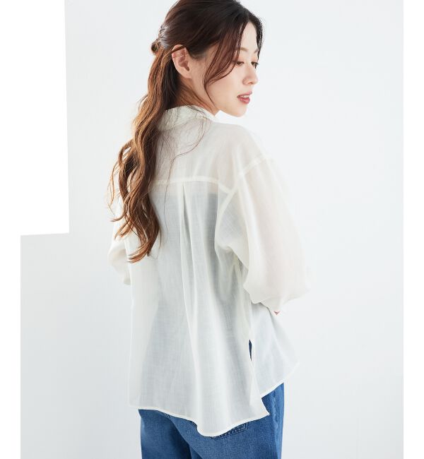 le.coeur blanc「《手洗い可能》ダブルポケットシアーシャツ」|シャツ・ブラウス|