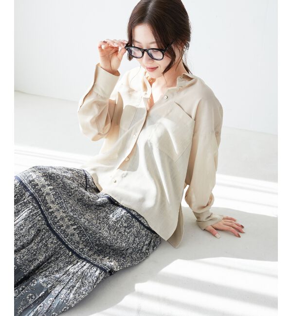 le.coeur blanc「《手洗い可能》ダブルポケットシアーシャツ」|シャツ・ブラウス|