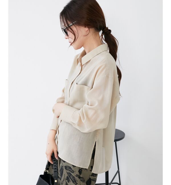 le.coeur blanc「《手洗い可能》ダブルポケットシアーシャツ」|シャツ・ブラウス|