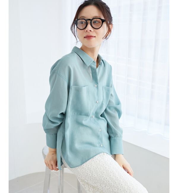 le.coeur blanc「《手洗い可能》ダブルポケットシアーシャツ」|シャツ・ブラウス|