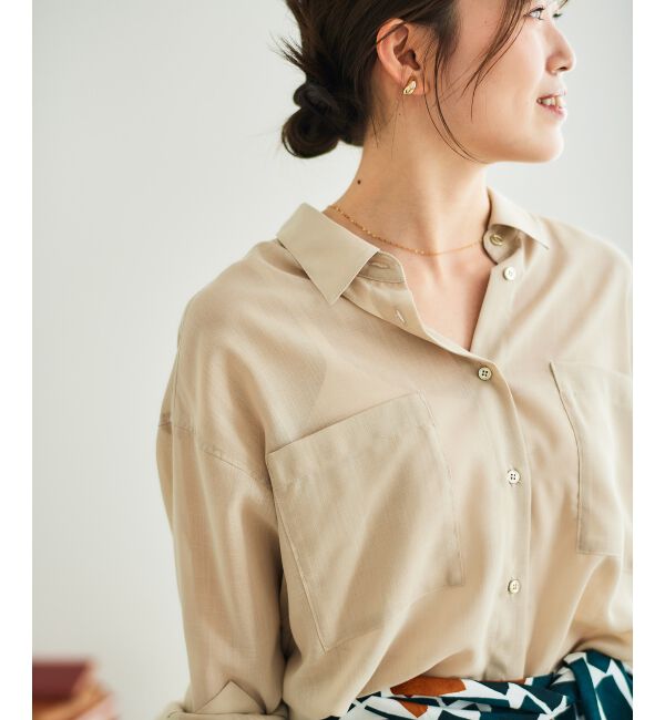 le.coeur blanc「《手洗い可能》ダブルポケットシアーシャツ」|シャツ・ブラウス|