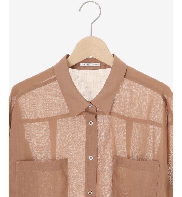 le.coeur blanc「《手洗い可能》ダブルポケットシアーシャツ」|シャツ・ブラウス|