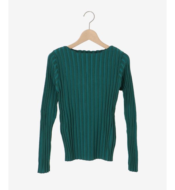  「《手洗い可能》ボートネックリブニット」|ニット・セーター|