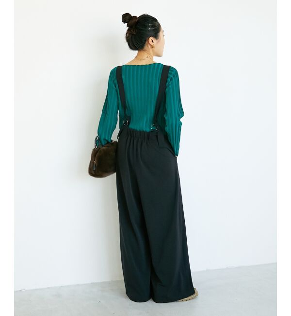  「《手洗い可能》ボートネックリブニット」|ニット・セーター|