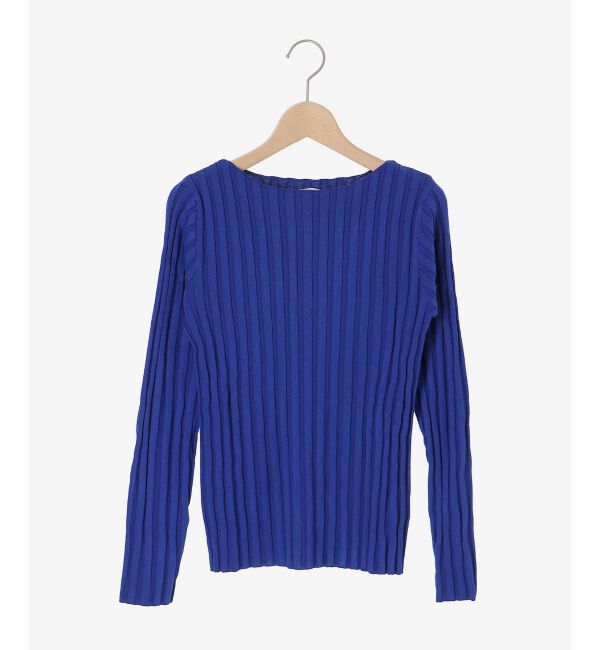  「《手洗い可能》ボートネックリブニット」|ニット・セーター|