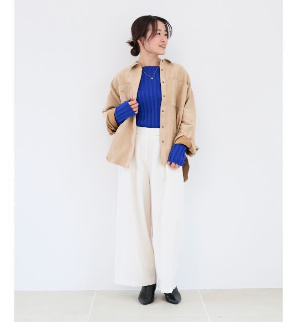  「《手洗い可能》ボートネックリブニット」|ニット・セーター|