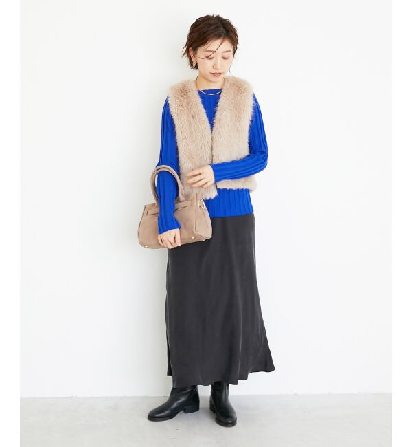  「《手洗い可能》ボートネックリブニット」|ニット・セーター|