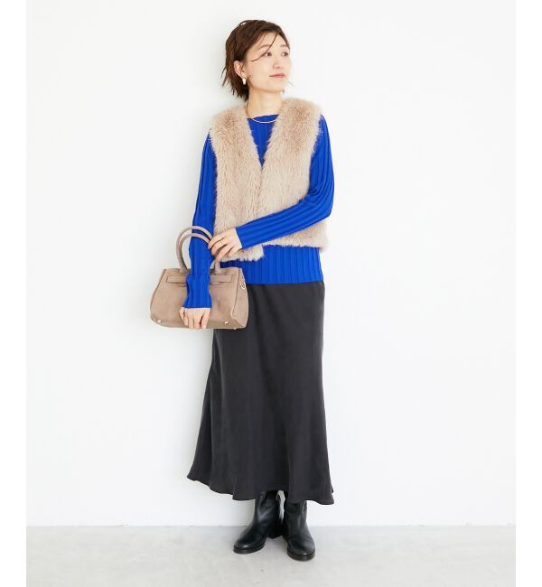  「《手洗い可能》ボートネックリブニット」|ニット・セーター|