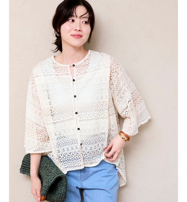  「Fanakaレースキリカエブラウス」|シャツ・ブラウス|