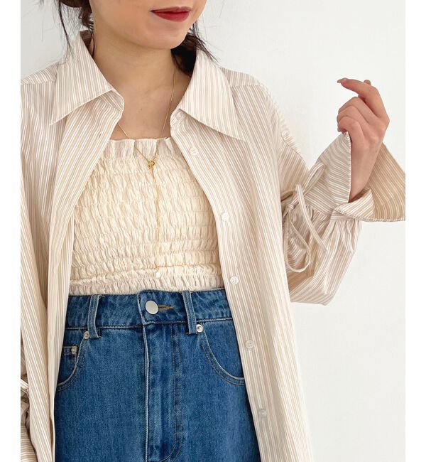 MAJESTICLEGON「ドロストロングシャツ」|シャツ・ブラウス|ベージュ