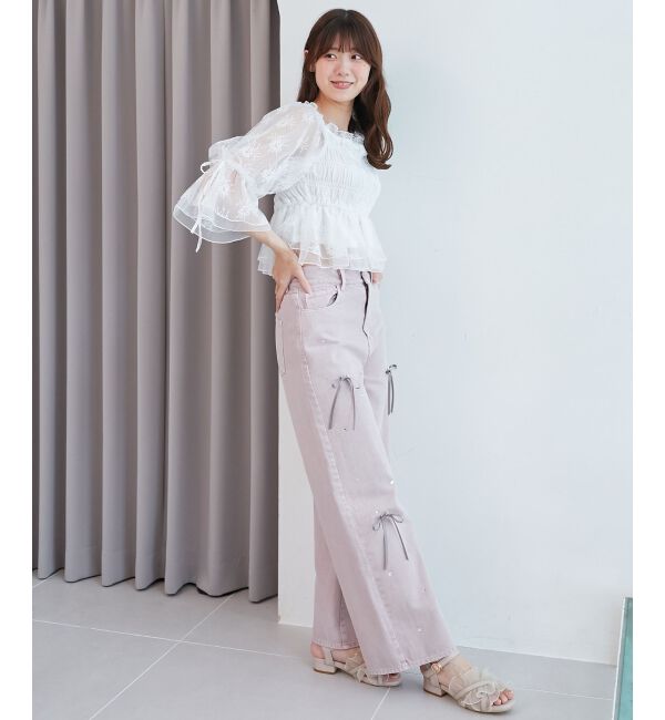  「◎2wayペプラムシアーブラウス」|シャツ・ブラウス|