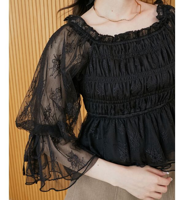  「◎2wayペプラムシアーブラウス」|シャツ・ブラウス|