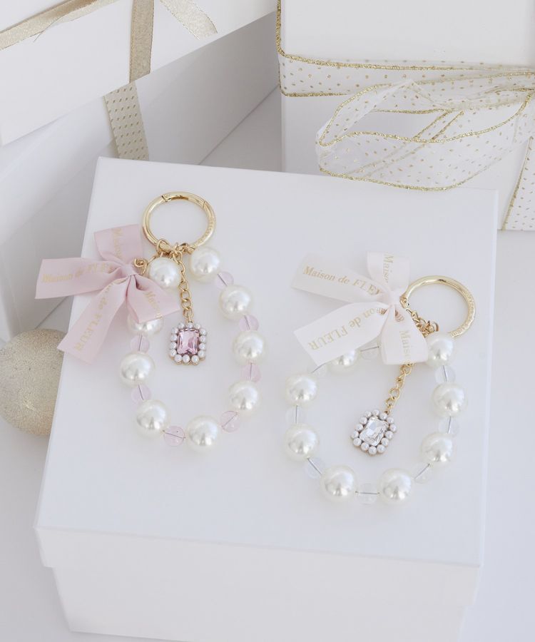 Maison de FLEUR「ロゴリボンビッグパールビジューチャーム」|その他|